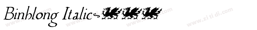 Binhlong Italic字体转换 Binhlong Italic字体转换